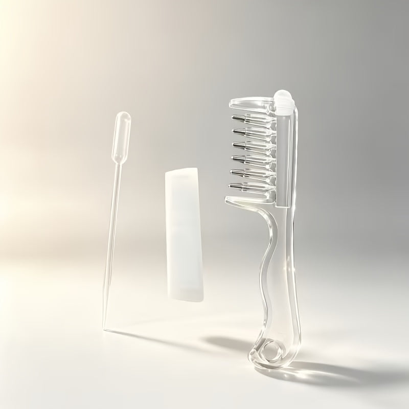 Close-up of the applicator comb reservoir and dispensing teeth