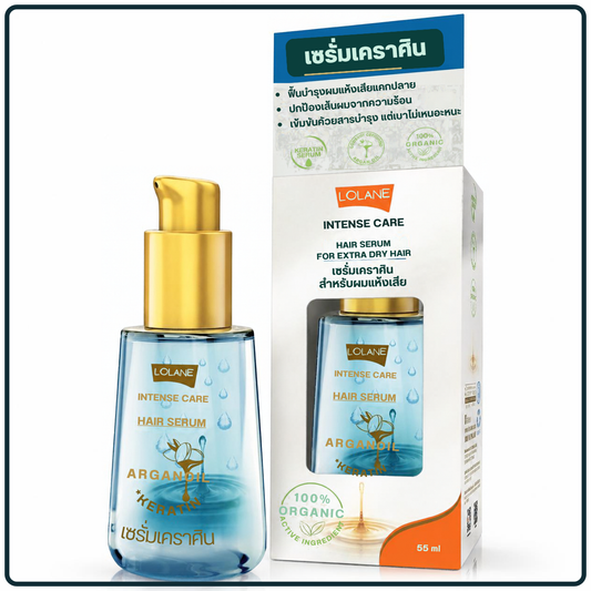 Lolane Intense Care Hair Serum for Extra Dry Hair 55 ml bottle and box