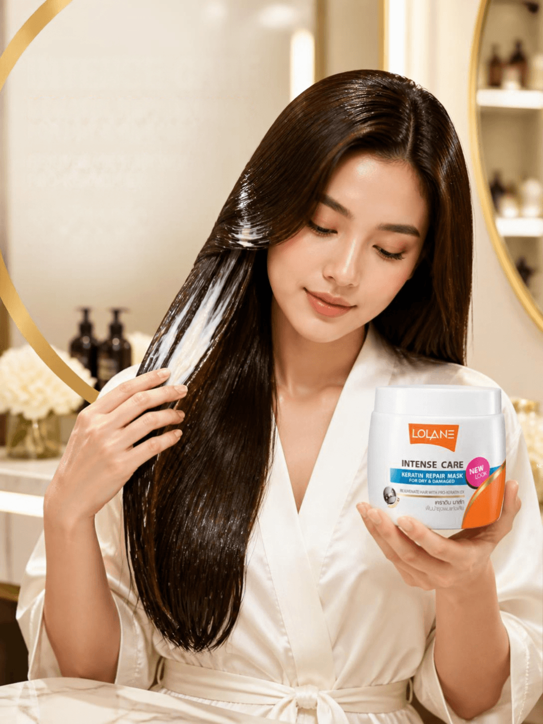 Lolane Intense Care Keratin Repair Mask for dry and damaged hair, product image 3