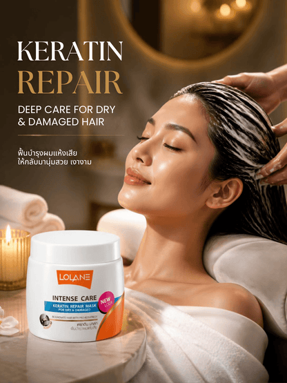 Lolane Intense Care Keratin Repair Mask for dry and damaged hair, product image 5