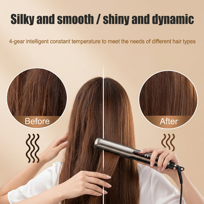 2 in 1 Hair Straightener Brush and Styling Comb
