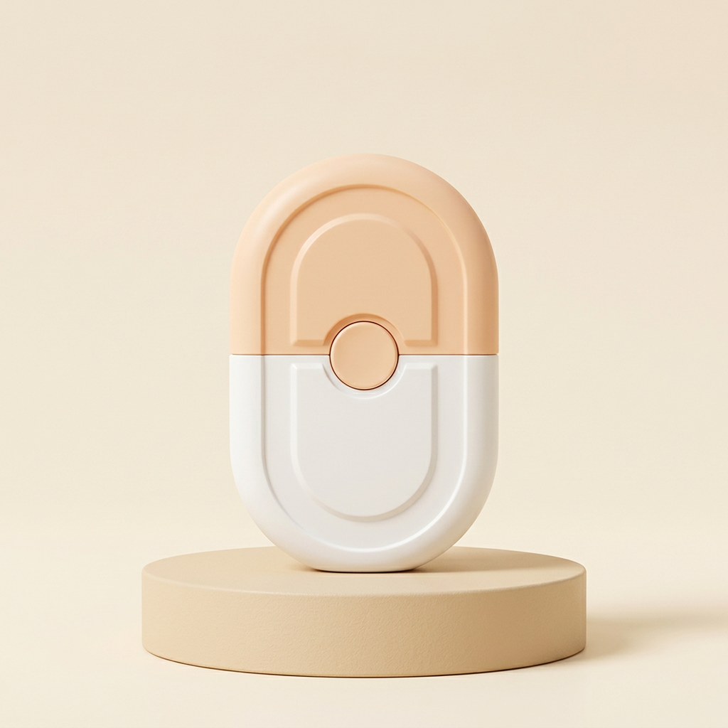 Estelin sunscreen on a cream pedestal