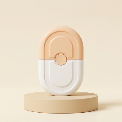 Estelin sunscreen on a cream pedestal